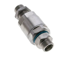 18L Acier zingué Joint tournant à bille Raccord de coupe Bulkhead 315 bar NBR ISO 8434-1