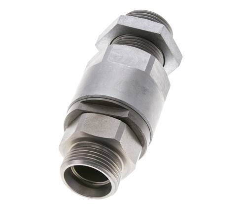 22L Acier zingué Joint tournant à bille Raccord de coupe Bulkhead 160 bar NBR ISO 8434-1