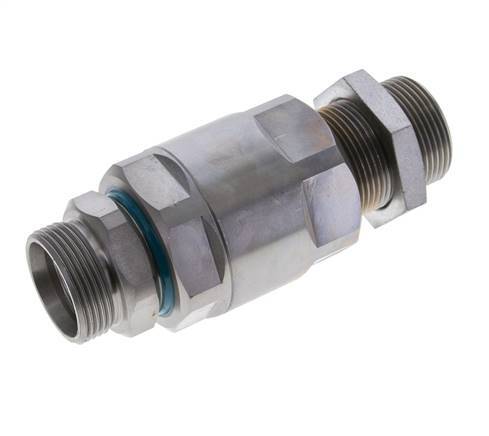 28L Zink plated Steel Ball-Guided Swivel Joint Cutting Fitting Bulkhead 160 bar NBR ISO 8434-1