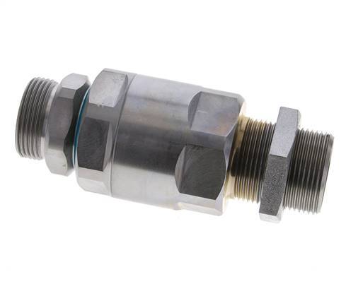 28L Zink plated Steel Ball-Guided Swivel Joint Cutting Fitting Bulkhead 160 bar NBR ISO 8434-1