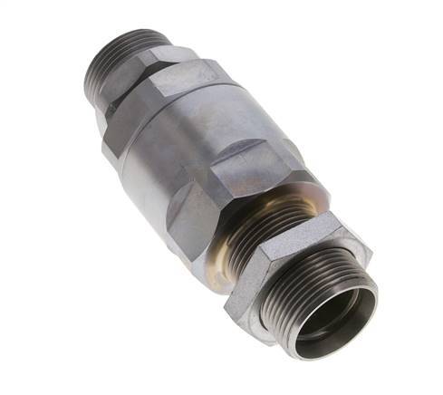 28L Zink plated Steel Ball-Guided Swivel Joint Cutting Fitting Bulkhead 160 bar NBR ISO 8434-1