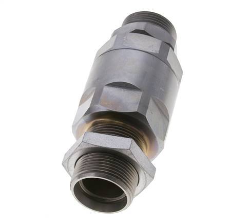 28L Zink plated Steel Ball-Guided Swivel Joint Cutting Fitting Bulkhead 160 bar NBR ISO 8434-1