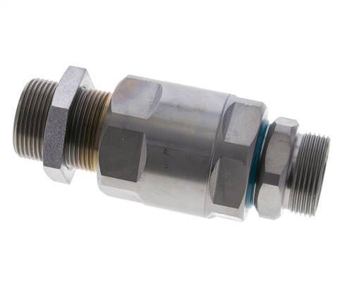 28L Zink plated Steel Ball-Guided Swivel Joint Cutting Fitting Bulkhead 160 bar NBR ISO 8434-1