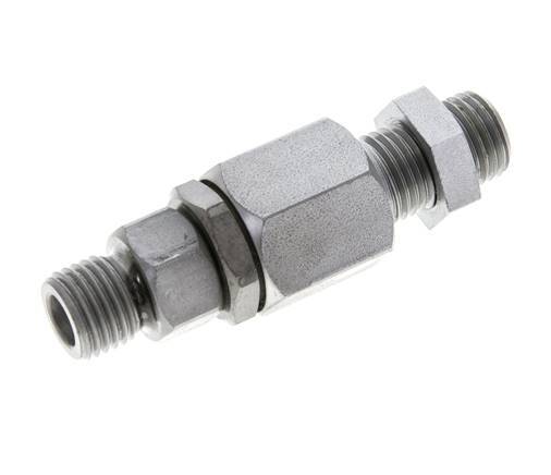 6S Acier zingué Joint tournant à bille Raccord coupant Cloison 350 bar NBR ISO 8434-1