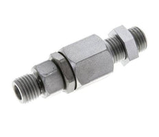 6S Acier zingué Joint tournant à bille Raccord coupant Cloison 350 bar NBR ISO 8434-1