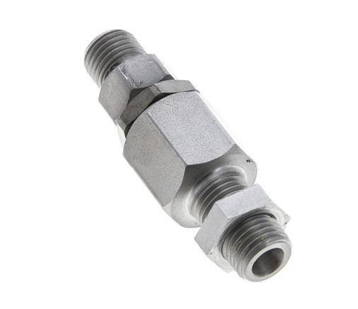 6S Acier zingué Joint tournant à bille Raccord coupant Cloison 350 bar NBR ISO 8434-1