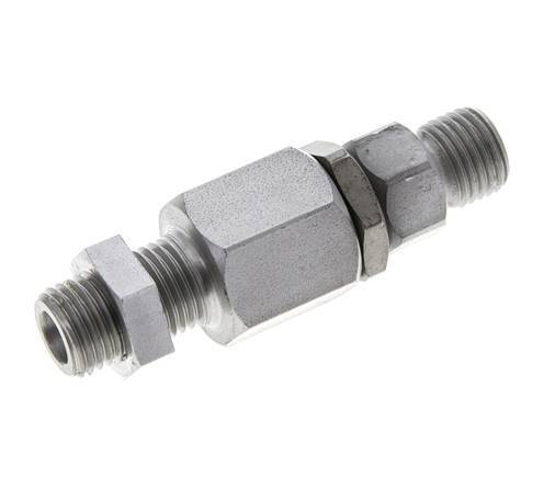 6S Acier zingué Joint tournant à bille Raccord coupant Cloison 350 bar NBR ISO 8434-1