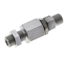 6S Acier zingué Joint tournant à bille Raccord coupant Cloison 350 bar NBR ISO 8434-1