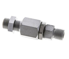 6S Zink plated Steel Ball-Guided Swivel Joint Cutting Fitting Bulkhead 350 bar NBR ISO 8434-1