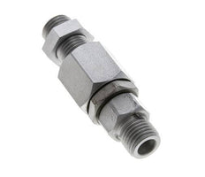 6S Acier zingué Joint tournant à bille Raccord coupant Cloison 350 bar NBR ISO 8434-1