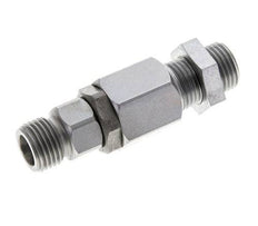 8S Zink plated Steel Ball-Guided Swivel Joint Cutting Fitting Bulkhead 350 bar NBR ISO 8434-1