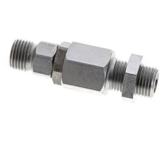 8S Zink plated Steel Ball-Guided Swivel Joint Cutting Fitting Bulkhead 350 bar NBR ISO 8434-1