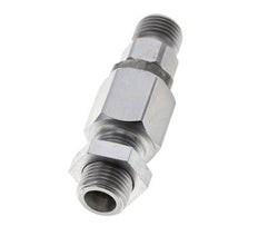 8S Acier zingué Joint tournant à bille Raccord coupant Cloison 350 bar NBR ISO 8434-1