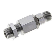 8S Acier zingué Joint tournant à bille Raccord coupant Cloison 350 bar NBR ISO 8434-1