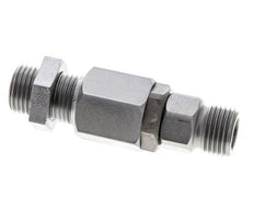 8S Acier zingué Joint tournant à bille Raccord coupant Cloison 350 bar NBR ISO 8434-1
