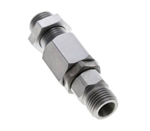 8S Acier zingué Joint tournant à bille Raccord coupant Cloison 350 bar NBR ISO 8434-1