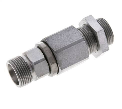 16S Acier zingué Joint tournant à bille Raccord coupant Cloison 350 bar NBR ISO 8434-1