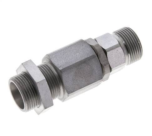 16S Acier zingué Joint tournant à bille Raccord coupant Cloison 350 bar NBR ISO 8434-1