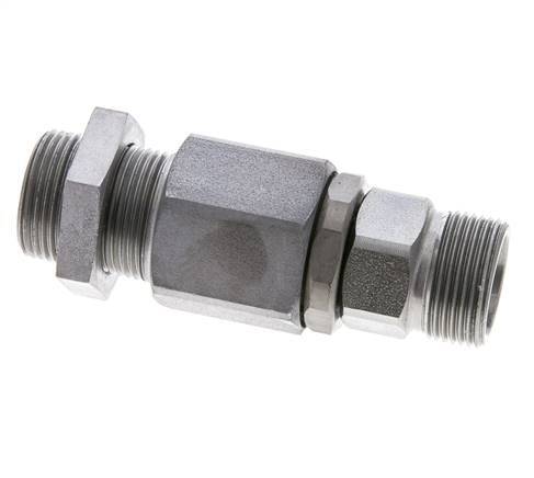 16S Acier zingué Joint tournant à bille Raccord coupant Cloison 350 bar NBR ISO 8434-1