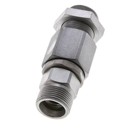 16S Acier zingué Joint tournant à bille Raccord coupant Cloison 350 bar NBR ISO 8434-1