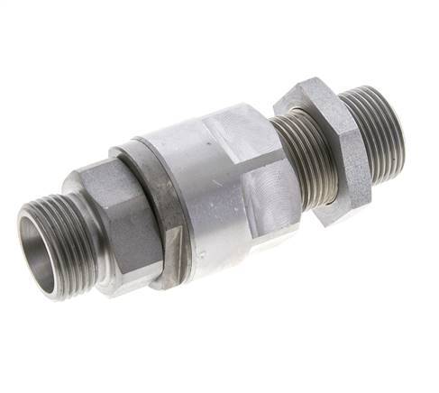 20S Acier zingué Joint tournant à bille Raccord coupant Cloison 350 bar NBR ISO 8434-1