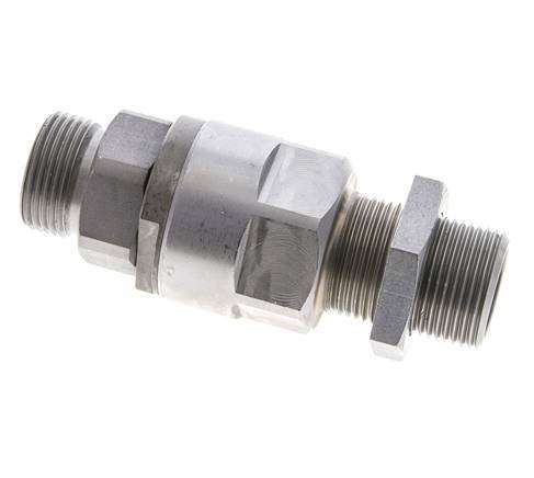 20S Acier zingué Joint tournant à bille Raccord coupant Cloison 350 bar NBR ISO 8434-1