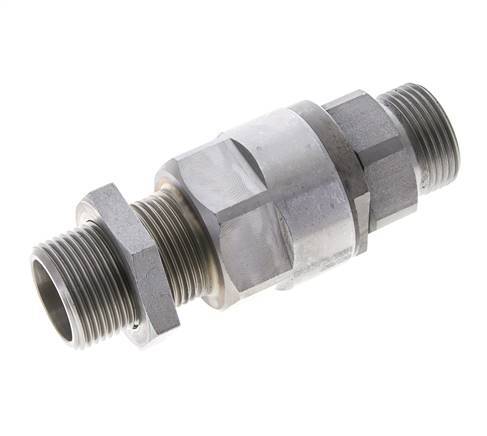 20S Acier zingué Joint tournant à bille Raccord coupant Cloison 350 bar NBR ISO 8434-1
