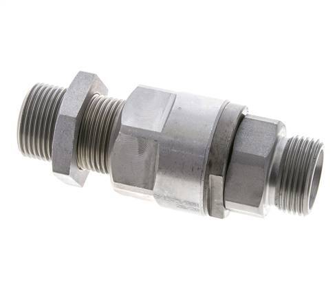 20S Acier zingué Joint tournant à bille Raccord coupant Cloison 350 bar NBR ISO 8434-1