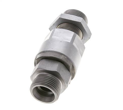 20S Acier zingué Joint tournant à bille Raccord coupant Cloison 350 bar NBR ISO 8434-1