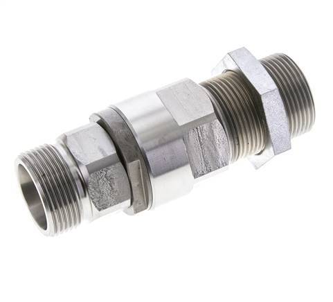 25S Acier zingué Joint tournant à bille Raccord coupant Cloison 350 bar NBR ISO 8434-1