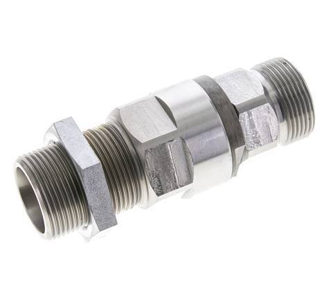25S Acier zingué Joint tournant à bille Raccord coupant Cloison 350 bar NBR ISO 8434-1