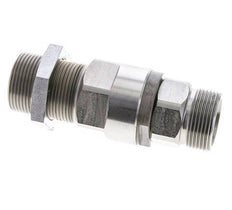 25S Acier zingué Joint tournant à bille Raccord coupant Cloison 350 bar NBR ISO 8434-1