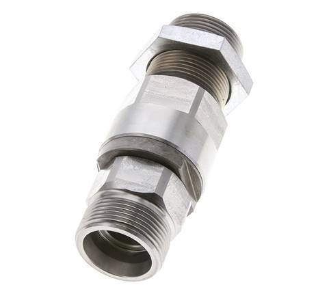 25S Acier zingué Joint tournant à bille Raccord coupant Cloison 350 bar NBR ISO 8434-1