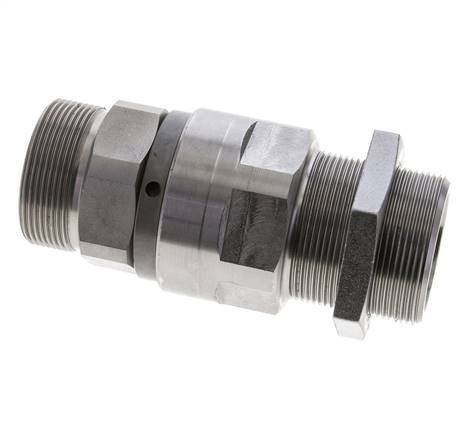38S Zink plated Steel Ball-Guided Swivel Joint Cutting Fitting Bulkhead 250 bar NBR ISO 8434-1