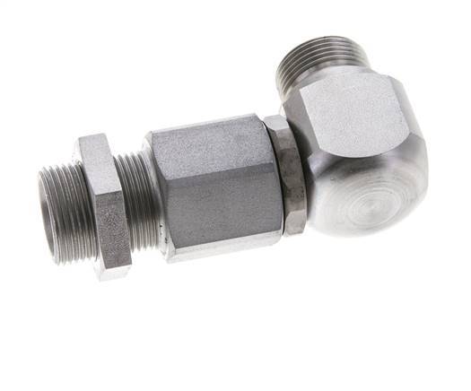 16S Acier zingué Coude Boule Joint Tournant Raccord Coupe Cloison DN 12350 bar NBR ISO 8434-1