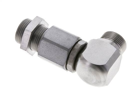 16S Acier zingué Coude Boule Joint Tournant Raccord Coupe Cloison DN 12350 bar NBR ISO 8434-1