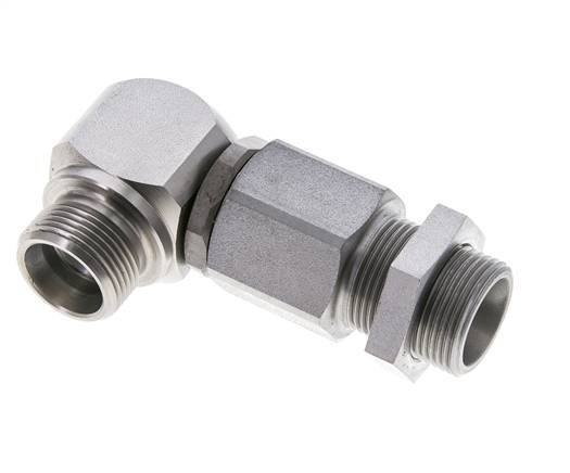 16S Acier zingué Coude Boule Joint Tournant Raccord Coupe Cloison DN 12350 bar NBR ISO 8434-1