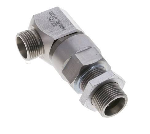 20S Zink plated Steel Elbow Ball-Guided Swivel Joint Cutting Fitting Bulkhead DN 16350 bar NBR ISO 8434-1