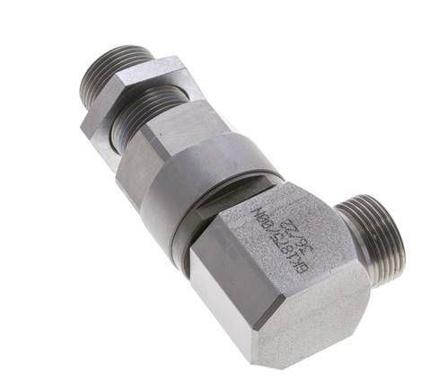 20S Zink plated Steel Elbow Ball-Guided Swivel Joint Cutting Fitting Bulkhead DN 16350 bar NBR ISO 8434-1