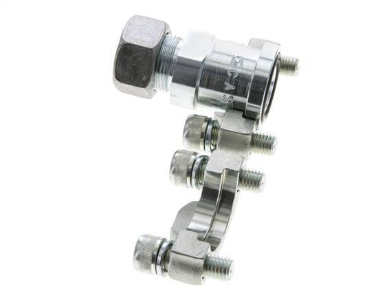 Bride 3/4'' SAE 3000 PSI Acier avec 18L (M26x1.5) ISO 6162-1