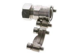 Bride 1'' SAE 3000 PSI Acier inoxydable avec 28L (M36x2) ISO 6162-1