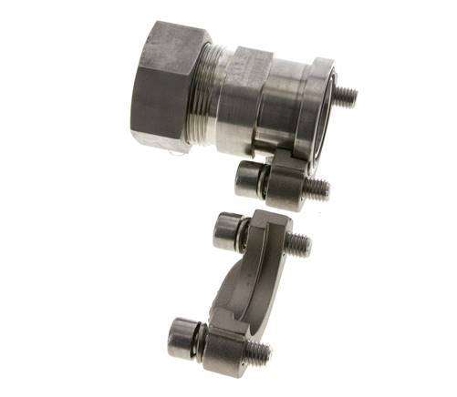 Bride 1-1/4'' SAE 3000 PSI en acier inoxydable avec 35L (M45x2) ISO 6162-1