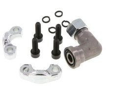 Coude 1/2'' SAE Bride 3000 PSI Acier avec 15L (M22x1.5) ISO 6162-1