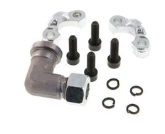 Coude 1/2'' SAE Bride 3000 PSI Acier avec 15L (M22x1.5) ISO 6162-1