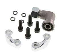 Coude 1/2'' SAE Bride 3000 PSI Acier avec 15L (M22x1.5) ISO 6162-1
