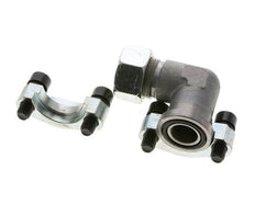 Coude 3/4'' SAE Bride 3000 PSI Acier avec 22L (M30x2) ISO 6162-1