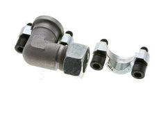 Coude 3/4'' SAE Bride 3000 PSI Acier avec 22L (M30x2) ISO 6162-1