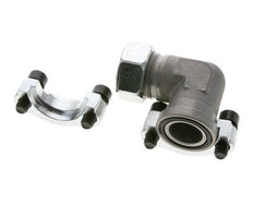Coude 1'' SAE Bride 3000 PSI Acier avec 28L (M36x2) ISO 6162-1