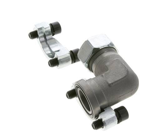 Coude 1'' SAE Bride 3000 PSI Acier avec 28L (M36x2) ISO 6162-1