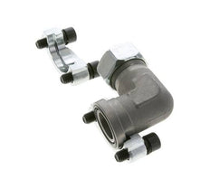 Coude 1'' SAE Bride 3000 PSI Acier avec 28L (M36x2) ISO 6162-1